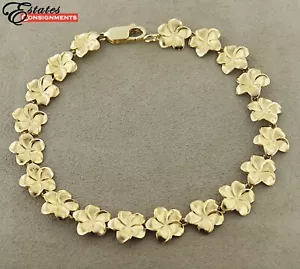 Hawaii Armband Plumeria Blume Gelbgold - Bild 1 von 11