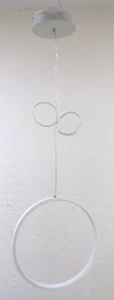 Brand New Boxed Circle Mini Pendant Light 11.25 in Diameter, White in Color - Picture 1 of 12