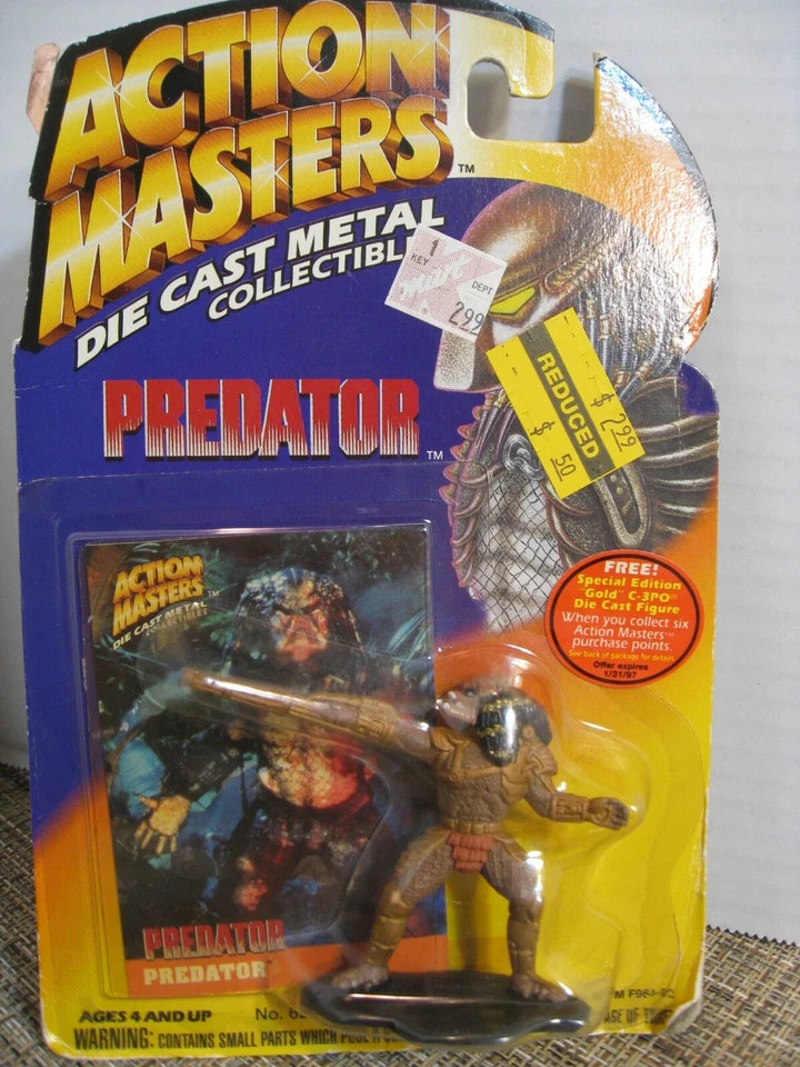 Action Masters Die Cast Metal Collectible Predator Figure 1994 - Image 1 of 4