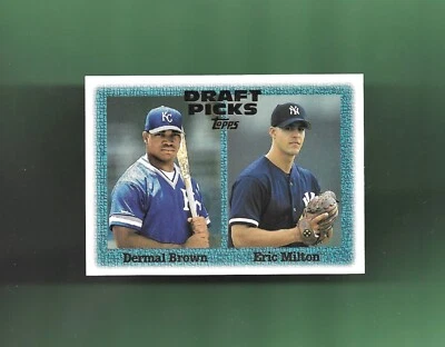1996 Topps Draft Picks ROOKIE RC # 272 ERIC MILTON/DERMAL BROWN NY YANKEES SHARP - Image 1 of 2