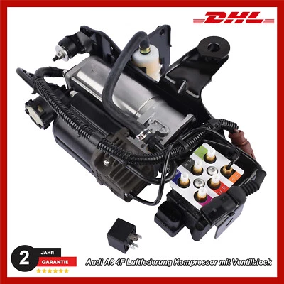 Kompressor Luftfederung Komplett Für Audi A6 C6 4F BJ 04-11 Federung Airmatic - Bild 1 von 4