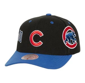 Chicago Cubs Mitchell & Ness Over Bite Pro Corona Snapback Sombrero - Imagen 1 de 4