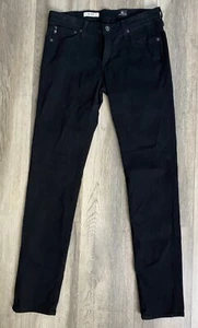 AG The Stilt Cigarette Slim Leg Black Stretch Womens Sz 28R Jeans $215 NEW - Picture 1 of 6