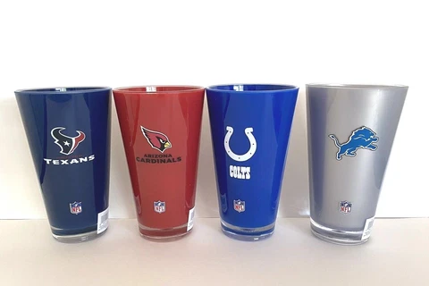 NFL 20oz Insulated Acrylic Tumbler Glass Cup - PICK YOUR TEAM Cover