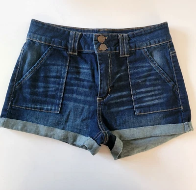 Pantalones Cortos Casa de Muñecas Mujer Talla 9 (W29 X L2) Andie Denim Azul Puños Doble Botón Foto 1 de 4