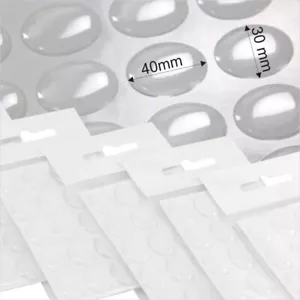 40x30mm Oval Clear Stickers Domes Gel 3D Resin Epoxy tiles Jewelry Craft Making - Picture 1 of 12