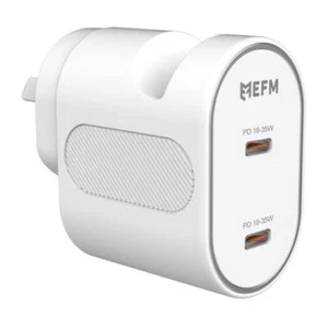 EFM 35W Dual Port Phone holder Wall Charger with Power Delivery and PPS - White - Picture 1 of 3