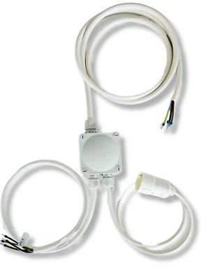 MPS-CONTACT Küchenanschlussbox Powersplitter 3-fach für Kochfeld & Backofen