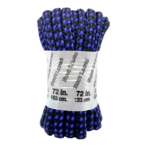 CORDONES DE BOTAS DE TRABAJO DE SENDERISMO NEGRO-PÚRPURA 72 pulgadas DE ALTA RESISTENCIA, cordones duraderos para zapatos de 5 mm - Imagen 1 de 1