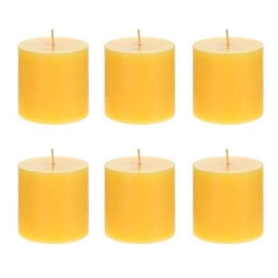 Mega Candles -  6 pcs 3" x 3" Hand Poured Citronella Scented Pillar Candle - Image 1 of 3