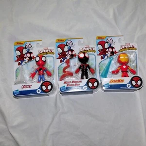 NEW Marvel Spidey and His Amazing Friends 3 Fig Spiderman Miles Morales Iron Man - Picture 1 of 5