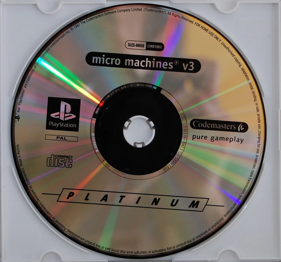 MICRO MACHINES V3 - PLAYSTATION 1 - PAL ESPAÑA - SOLO CD - Imagen 1 de 1