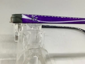  KAZUO KAWASAKI MP705 48 PÚRPURA VIENTO PLATA SIN MONTURA MAGNÍFICO MARCO DE GAFAS NUEVAS - Imagen 1 de 12