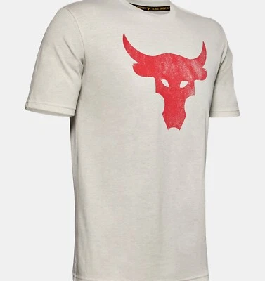 Under Armour UA Project Rock Brahma Bull Camisa Manga Corta Marfil XXL The Rock Foto 1 de 4
