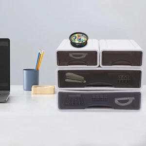 Desktop Organizer Container Office Bedroom Storage Drawer Stackable Storage Box - Picture 1 of 24