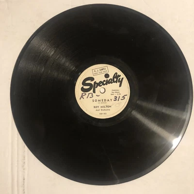 Roy Milton 78 rpm 10" record Someday / Dont You Remember Baby white label promo - Image 1 of 2