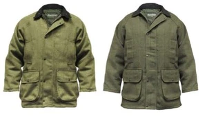 Chaqueta Abrigo Hombre Tweed Caza Tiro Pesca Invierno - Imagen 1 de 5