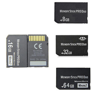 64GB 32GB Memory Stick Pro Duo Adapter Card for PSP 2000 3000 Cybershot Camera H