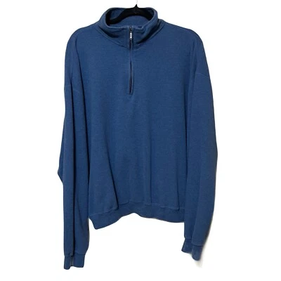 Suéter Carnoustie Golf 1/4 Cremallera Para Hombre XL Azul Pullover Algodón Pesado Exterior Foto 1 de 4