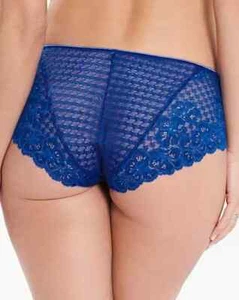 Panache Envy Cobalt Briefs Plus Size 18 Bow Sexy Floral Lace Cobalt Blue - Picture 1 of 7