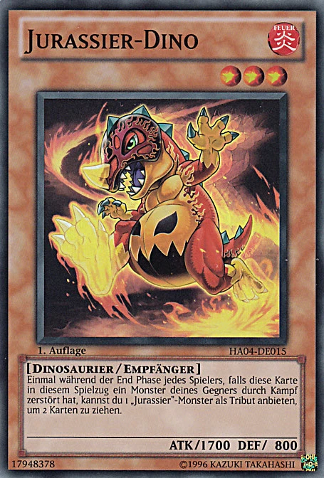 YU-GI-OH, JURASSIER-DINO, SR, HA04-DE015, 1. Auflage, TOP - Bild 1 von 1
