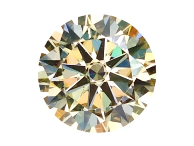 3.53 CTS  YELLOW MOISSANITE ROUND CUT - Image 1 of 3