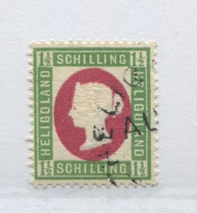 Heligoland QV 1  1/2 schillings reprint used with fake CDS - Picture 1 of 1