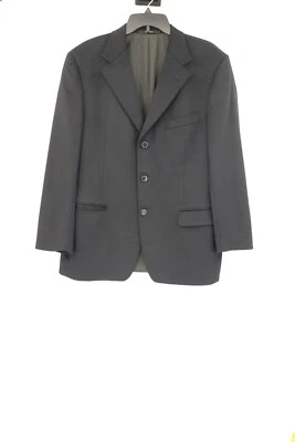 Ermenegildo zegna men's 42 angora wool cashgora sport coat 3 button black vent - Image 1 of 4