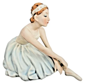 Ballerina porcellana Mann vintage statuina musicale lago dei cigni balletto Giappone - Foto 1 di 14