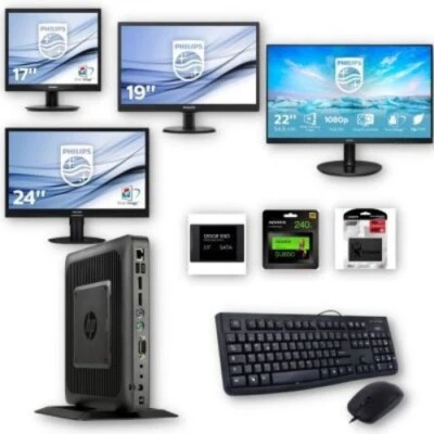 Mini Pc+Monitor+Tastiera+Mouse HP T620 Personalizzabile  Win 10 Ricondizionato - Immagine 1 di 4