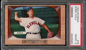 BB - 1955 Bowman - #19 - Bobby Avila - PSA 8 - NM-MT - Picture 1 of 2
