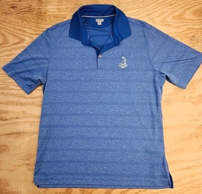 Polo de golf Pinehurst 1895 logotipo azul poliéster para hombre grande ligero Foto 1 de 4