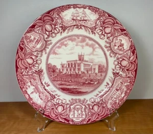 Georgia State Historical Plate Old Capital Milledgeville Wedgwood Pink Transfer - Picture 1 of 9