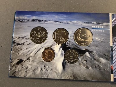 NORWAY 2003 Coins of Norway - 5 Coin Set from the Royal Mint - Image 1 of 4