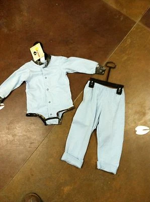 NWT Infant Blue & Mossy Oak 2 PC LS Easy On & Blue Roll Up Pants 6-12M & 18-24M - Image 1 of 2
