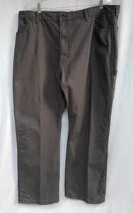 Dickies Carpenter Mens Green Canvas Work Pants 42x30 Tag Reg Fit Straight Legs - Picture 1 of 11
