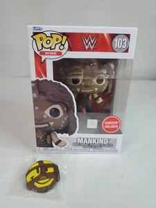 Funko POP! WWE Mankind #103 GameStop Exclusive w/ Protector And Pin - Picture 1 of 6