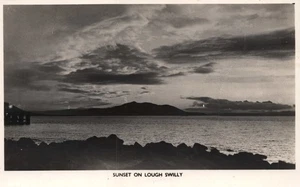 Sunset on Lough Swilly Donegal Ireland RPPC Postcard - Picture 1 of 2