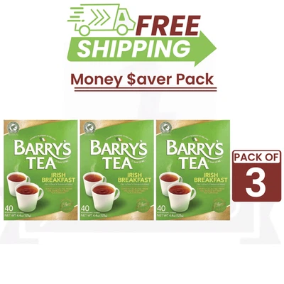 Barry's Tea Irish Breakfast Blend - 40 bolsitas de té PACK DE 3 Foto 1 de 4