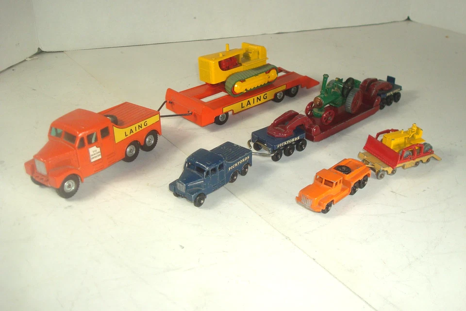 MATCHBOX LESNEY PICKFORD TRANSPORT LAING SCAMMELL ROTINOFF ALANTIC LOWBOY TRUCKS - Image 1 of 4