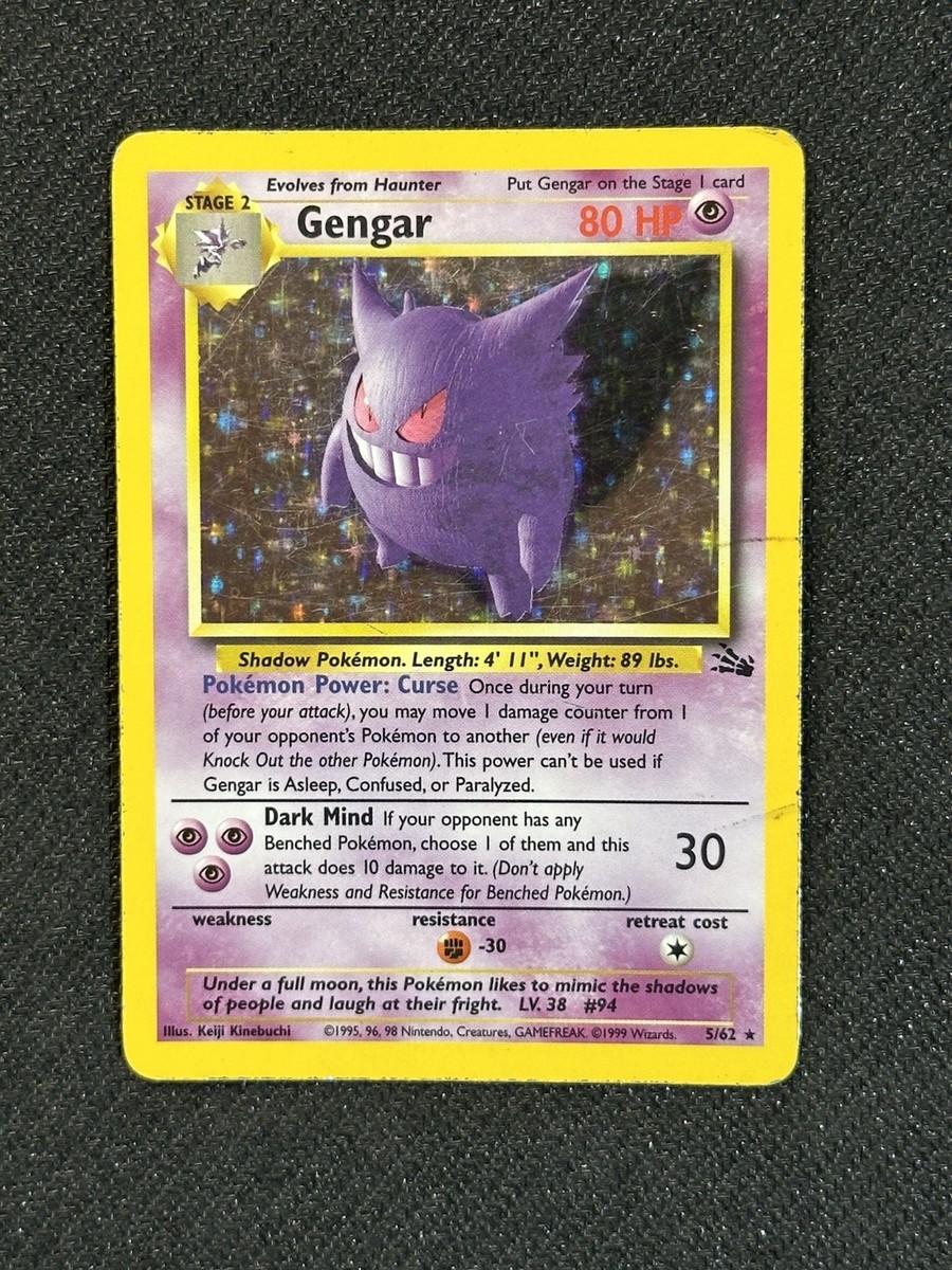 Fossil Gengar Pokémon TCG Individual Collectible Card Game