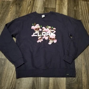 Cloak Garden Party Sweatshirt skull and roses black Size Medium - Picture 1 of 11