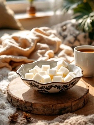 Aceites esenciales y fragantes vertidos a mano con cera de soja de macaron de almendras 2,6 oz 6 quilates  Foto 1 de 3