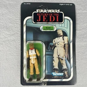 Figura de acción de colección Star Wars ROTJ Bossk 65A reverso de tarjeta 1983 sin perforar sin usar, en caja Kenner - Imagen 1 de 18