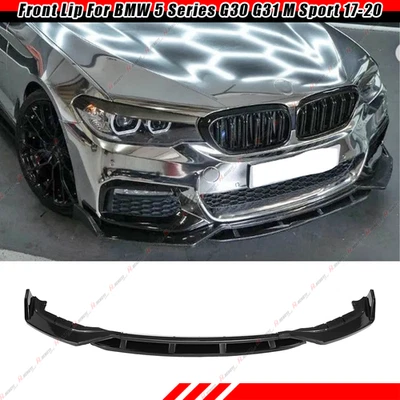 Kit de carrocería de parachoques delantero negro brillante para BMW Serie 5 G30 G31 540i M Sport 17-20 Foto 1 de 4