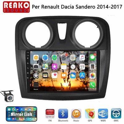 Android Autoradio Per Renault Dacia Sandero 2014-2017 CarPlay GPS Sat Navi 2+32G - Immagine 1 di 4