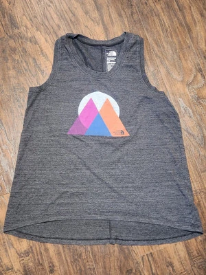 Camiseta sin mangas North Face para mujer talla grande gris oscuro calce clásico verano Foto 1 de 3