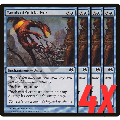 MTG Bonds of Quicksilver (Scars of Mirrodin) 29/249 (NEAR MINT) (4X) - Image 1 of 1