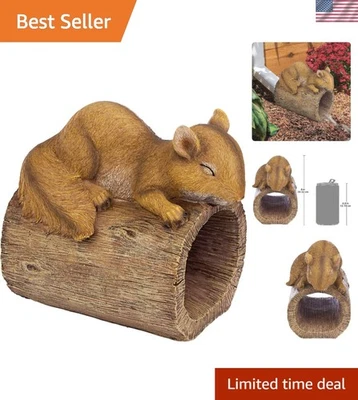 Jolly the Squirrel Downspout Statue - Decorative Garden Aid & Housewarming Gift - Image 1 of 4