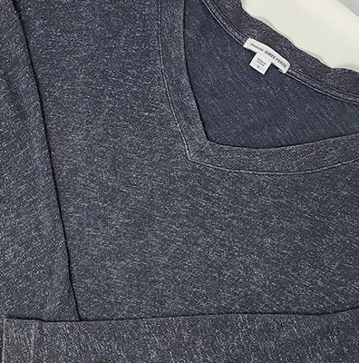 Suéter James Perse Para Mujer Talla 2 Gris Mediano Manga Larga Cuello en V Pullover LEER Foto 1 de 4